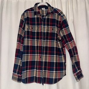 The North Face Men's Plaid Button-Down Shirt - Navy, Red & Tan